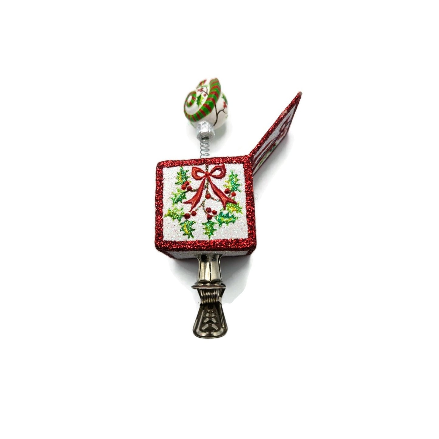 Patricia Breen Pop Goes the Chameleon Holly Clip On Christmas Tree Ornament