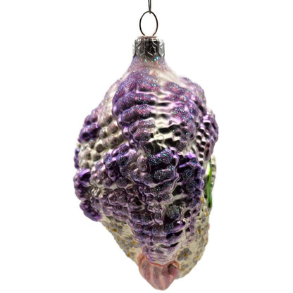 Patricia Breen Arcimbaldi Santa Purple White Flowers Spring Christmas Ornament