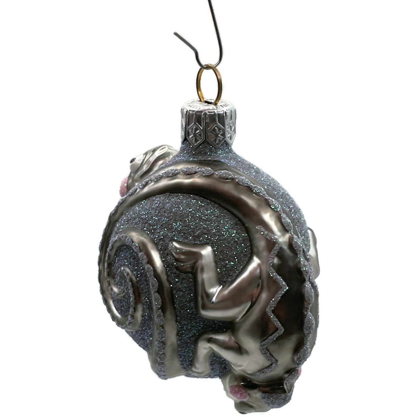 Patricia Breen Once Again For James Platinum Chameleon Christmas Tree Ornament