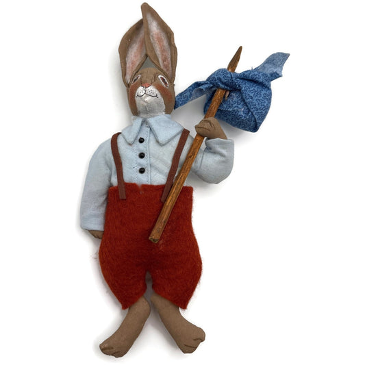 Gladys Boalt Brer Rabbit Uncle Remus Handmade Fabric Signed Christmas Ornament