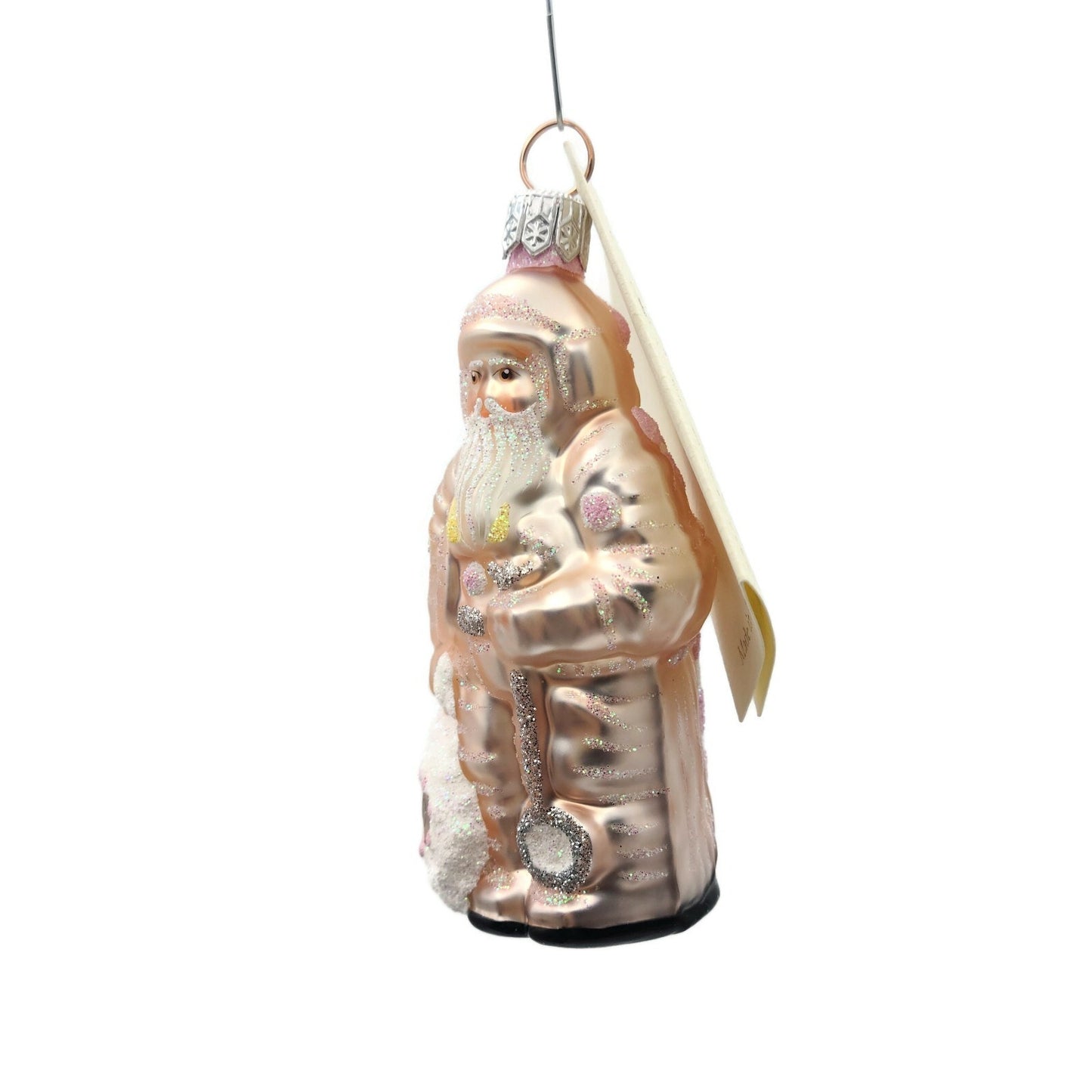 Patricia Breen Miniature Millennium Santa Claus Pink Christmas Tree Ornament