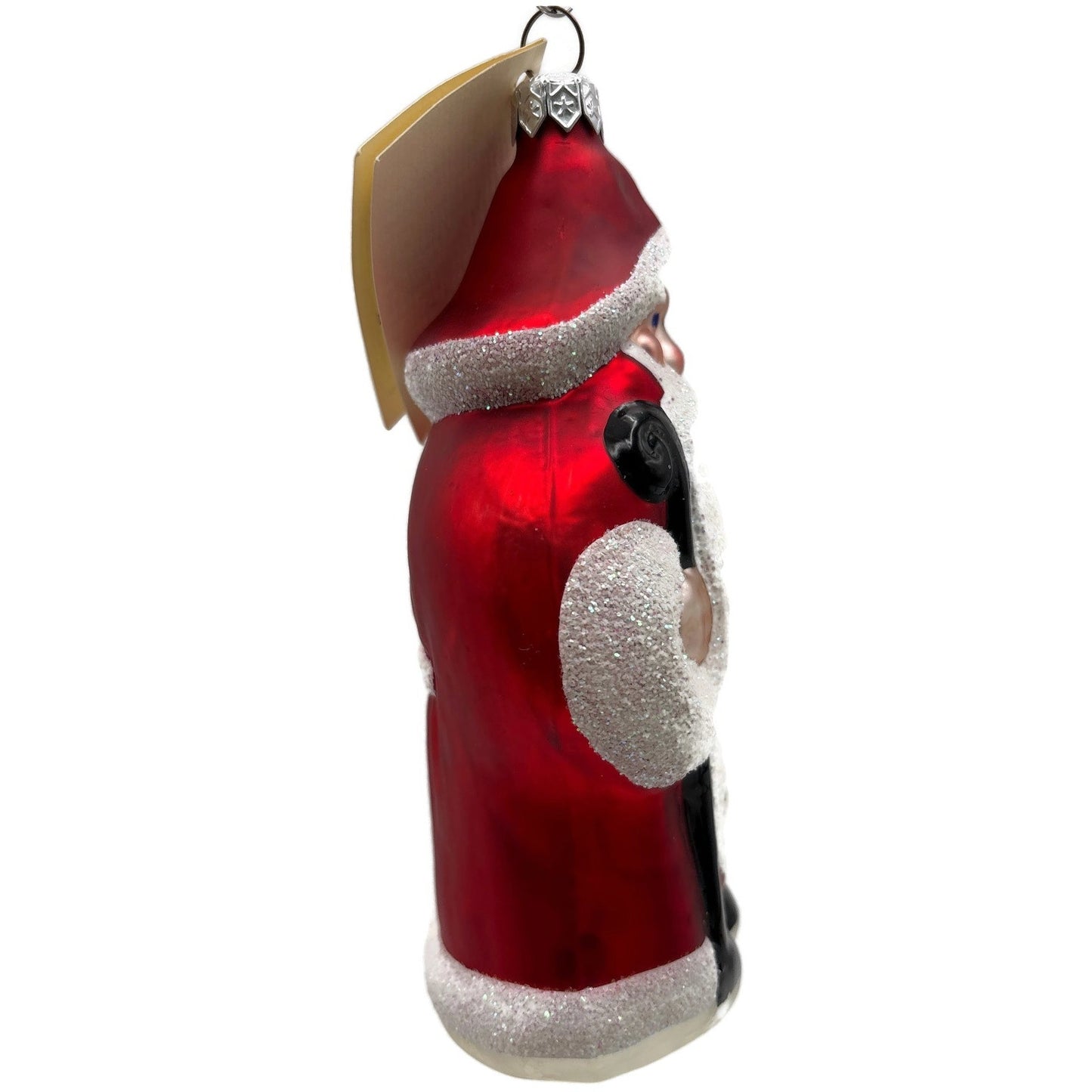 Patricia Breen Woodland Santa Claus Cherry Red Christmas Tree Ornament