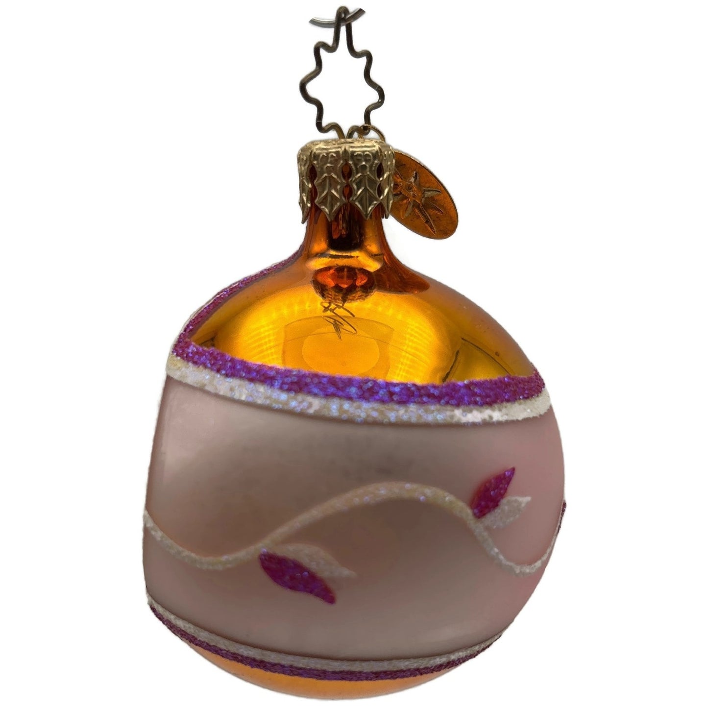 Christopher Radko Fantasia Kensington Glow Ball Reflector Christmas Ornament