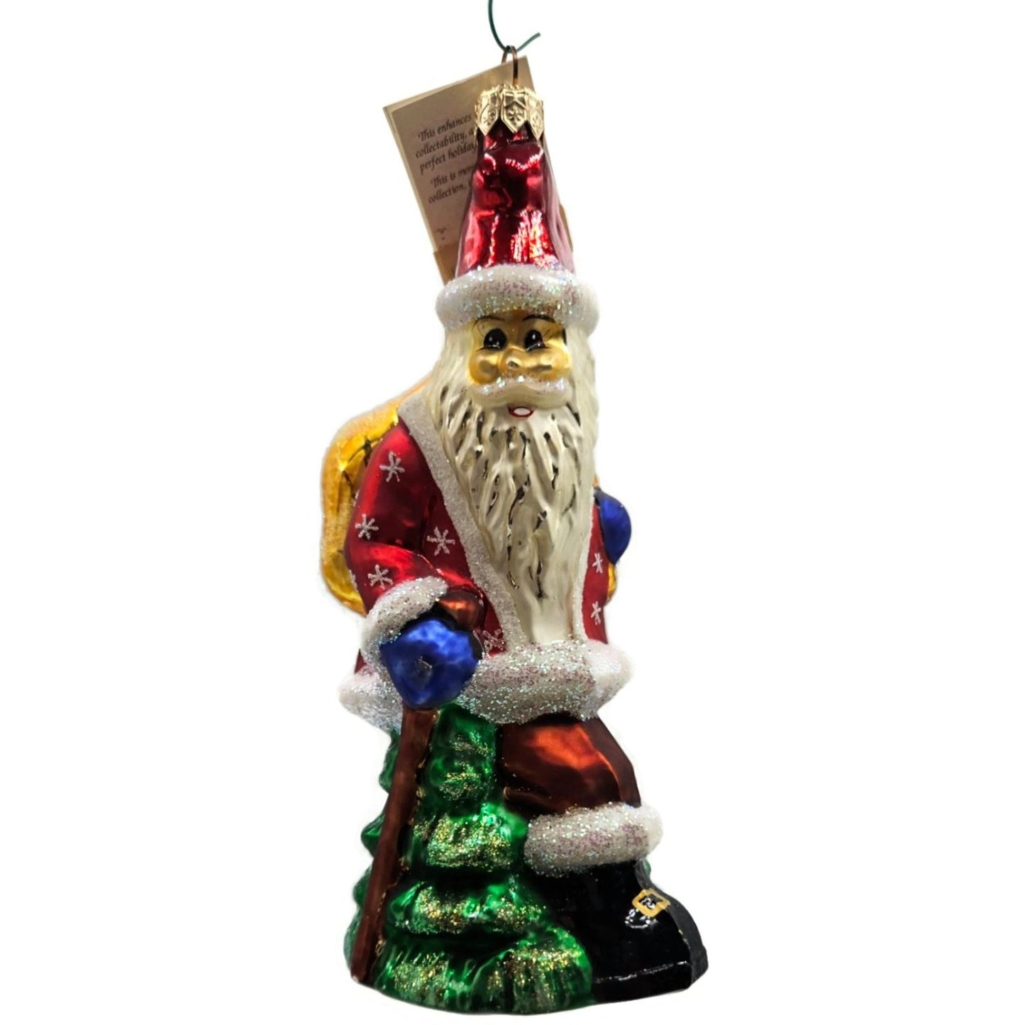 Christopher Radko Long Beard Santa Claus With Sack Christmas Tree Ornament