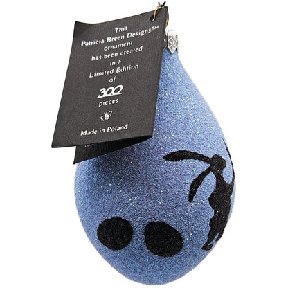 Patricia Breen Silhouette Egg Bunny Artists Easter Blue Christmas Tree Ornament