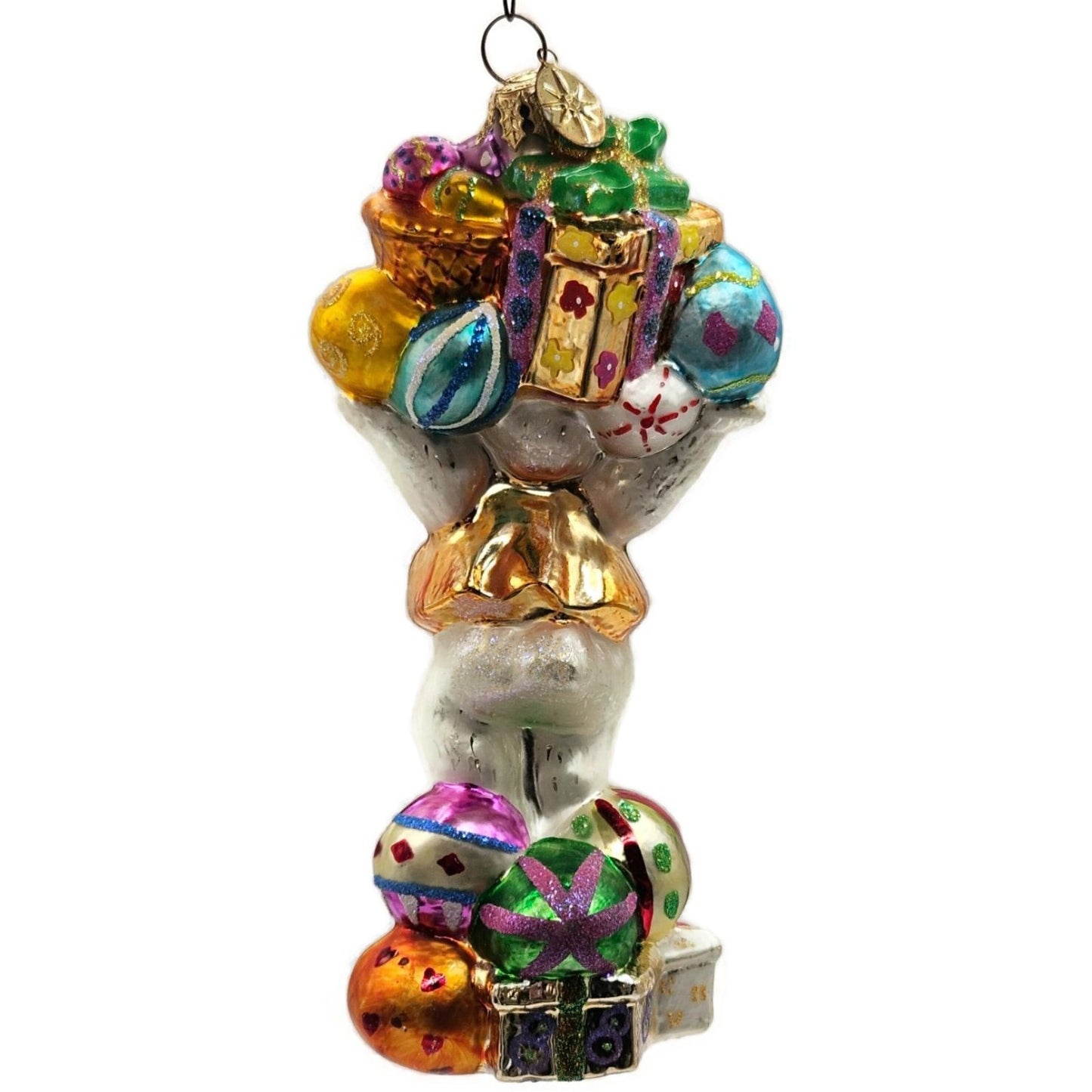 Christopher Radko Eggstra Plenty Easter Bunny Christmas Tree Ornament 0104190