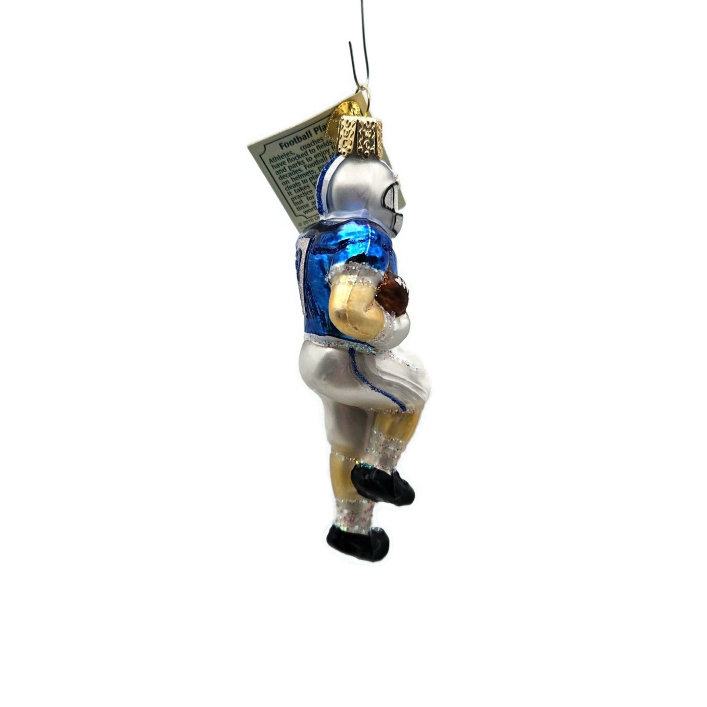 Old World Christmas Football Player OWC Blown Glass Sports Christmas Ornament