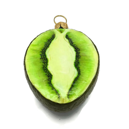 Patricia Breen Demi Egg Kiwi Green Velvet Fruit Food Holiday Ornament