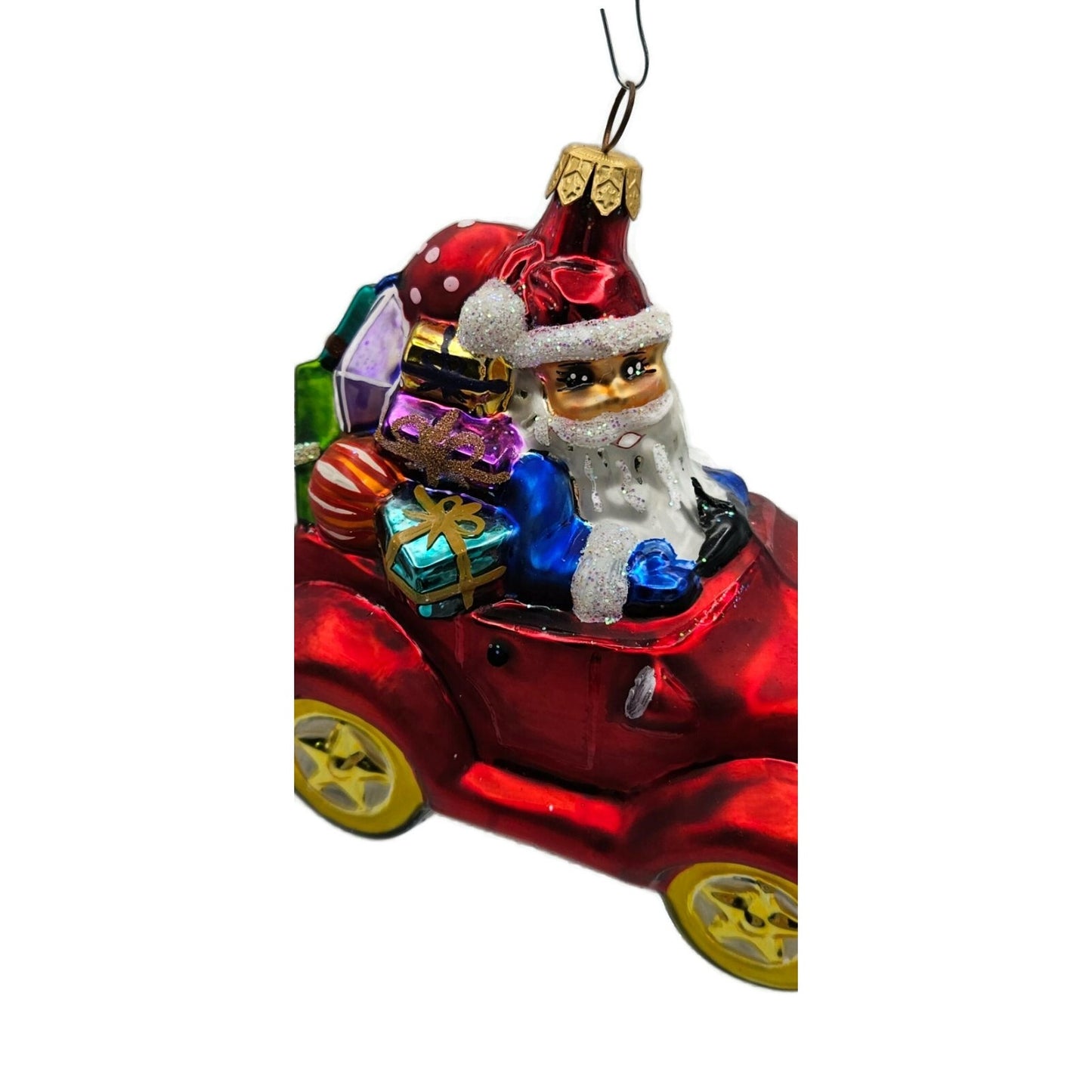 Christopher Radko Jolly Jalopy Santa Claus Christmas Tree Ornament 97-151-0