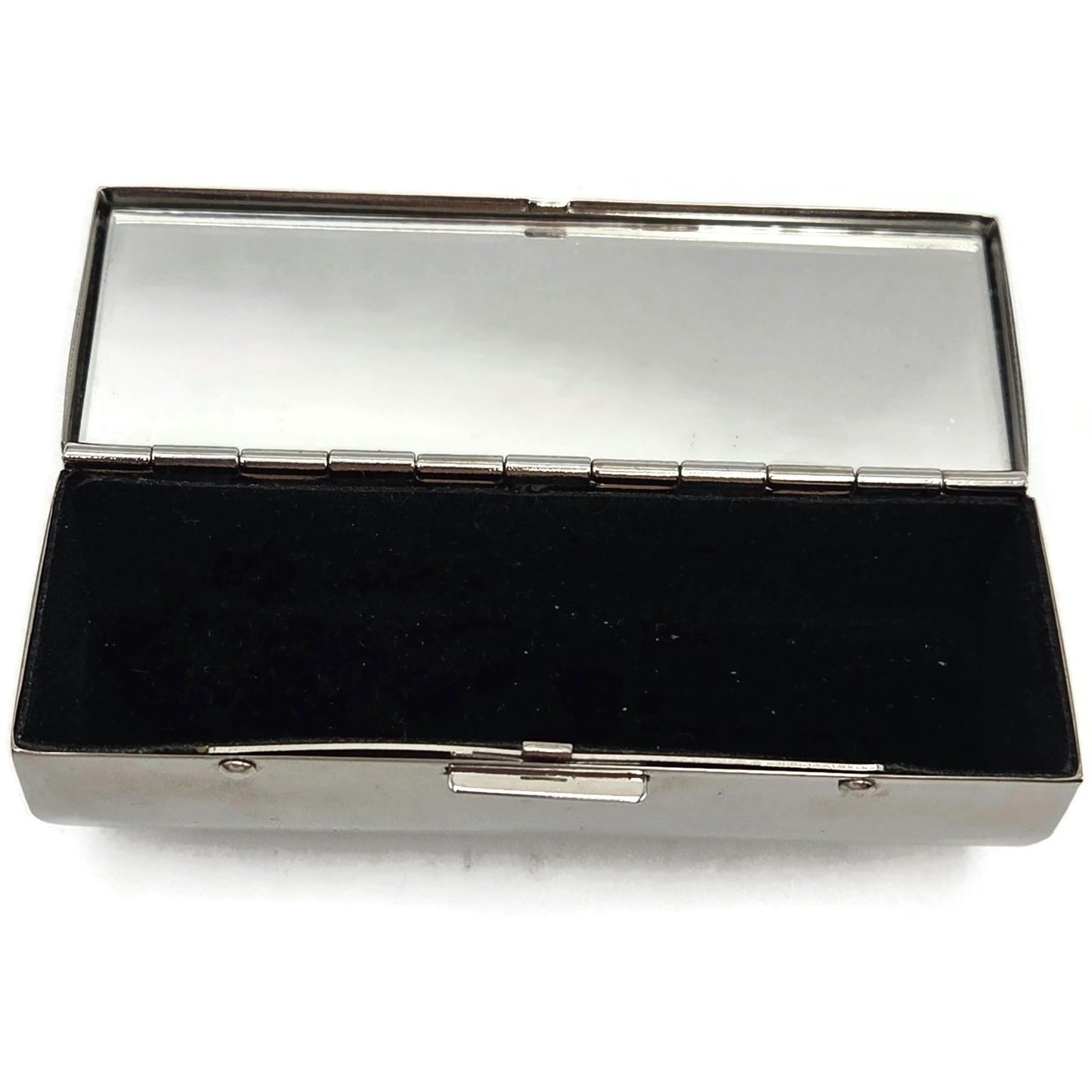 Judith Leiber Lipstick Case Pink Swarovski Crystals Silver Tone with Dust Bag