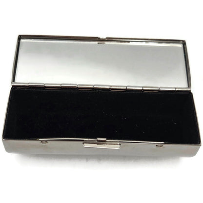 Judith Leiber Lipstick Case Pink Swarovski Crystals Silver Tone with Dust Bag