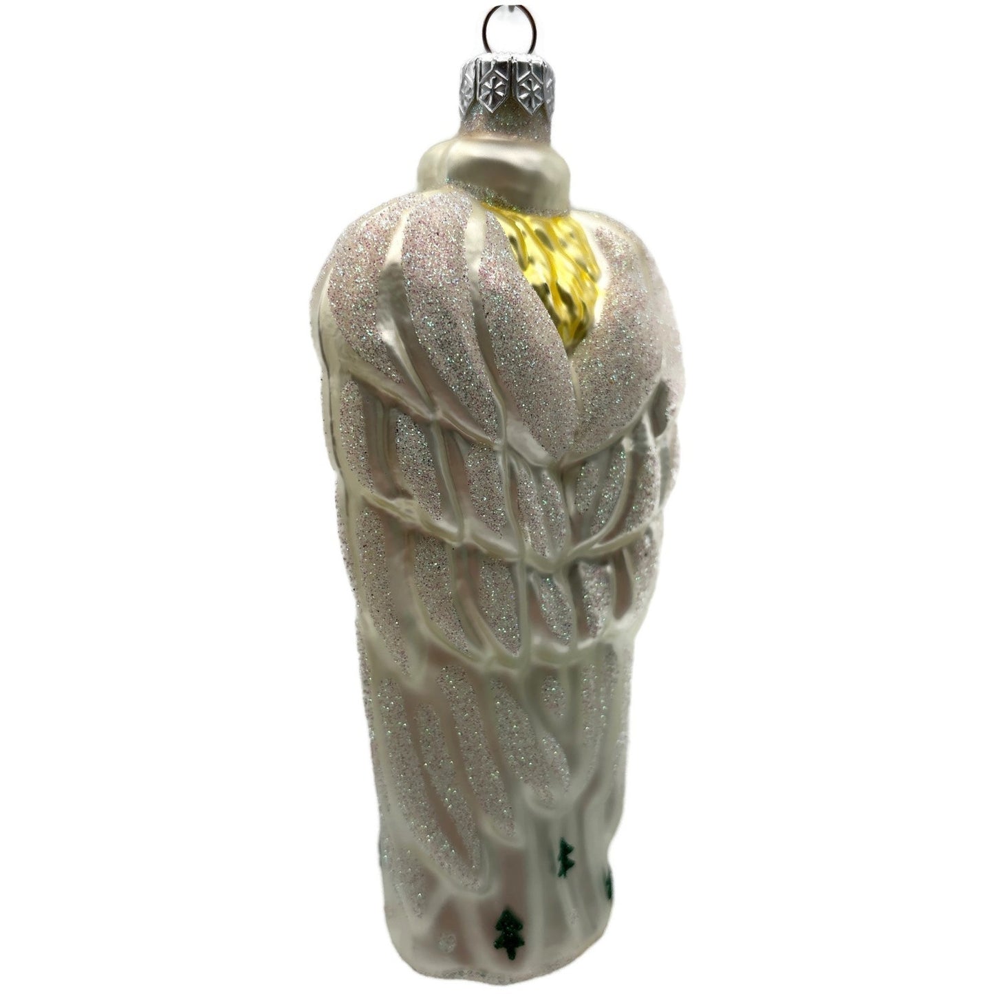 Patricia Breen Noel Angel Pearl White Yellow Green Christmas Tree Ornament