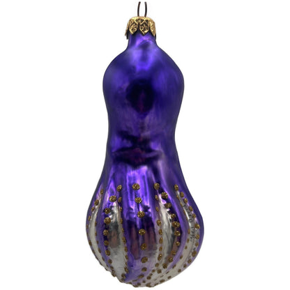 Patricia Breen Olivier Octopus Purple Gold Aquatic Christmas Ornament OOAK
