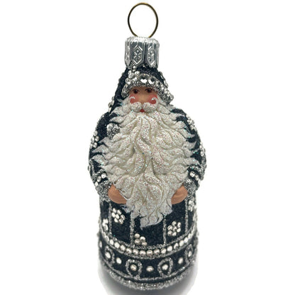 Patricia Breen Miniature Sublime Santa Claus Black Christmas Tree Ornament