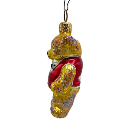 Christopher Radko Tiny Ted Teddy Bear Gem Blown Glass Christmas Ornament 940490