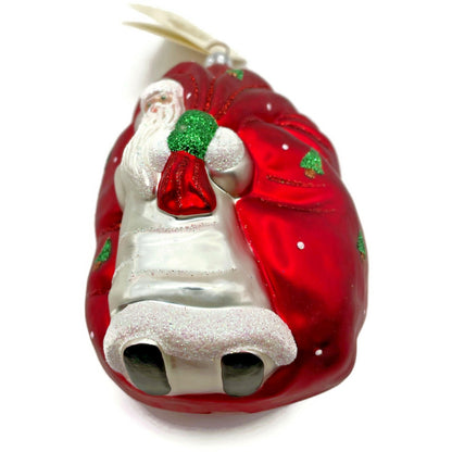 Patricia Breen Advent Santa Claus Red Trees Dots Christmas Tree Ornament