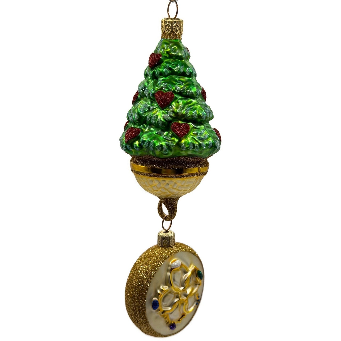 Patricia Breen Five Golden Rings Medallion 12 Days of Christmas Tree Ornament
