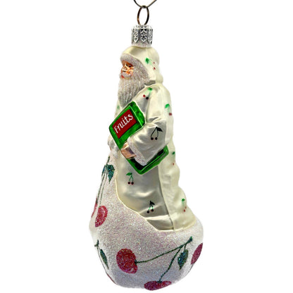 Patricia Breen Kris Kringle Market Day Cherries Santa Christmas Ornament 2197