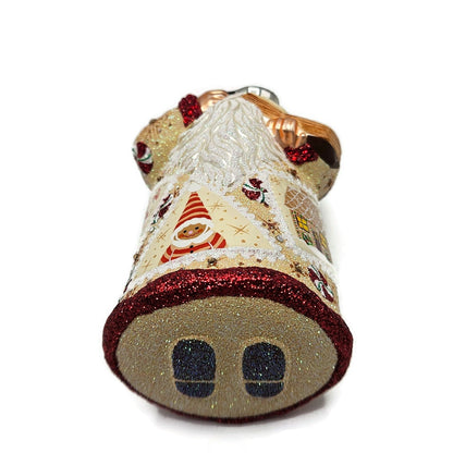 Patricia Breen Evans Santa Gingerbread Peppermint Red Crystal Christmas Ornament
