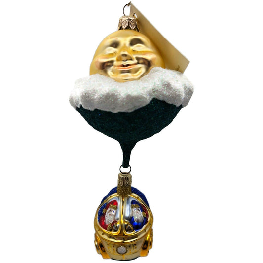 Patricia Breen Santa's Underwater Sleigh Moon Christmas Ornament Signed 9932
