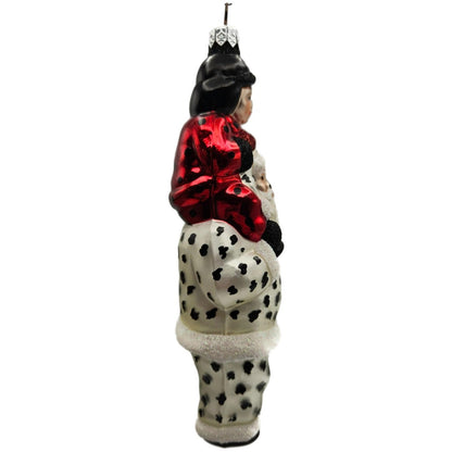 Patricia Breen Carry Me Santa Dalmatian and Ladybug Polka Dot Halloween Ornament