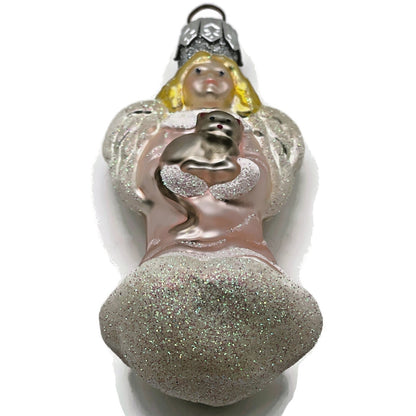 Patricia Breen Quartet of Angels Pastel Kitten Pearl Pink Christmas Ornament