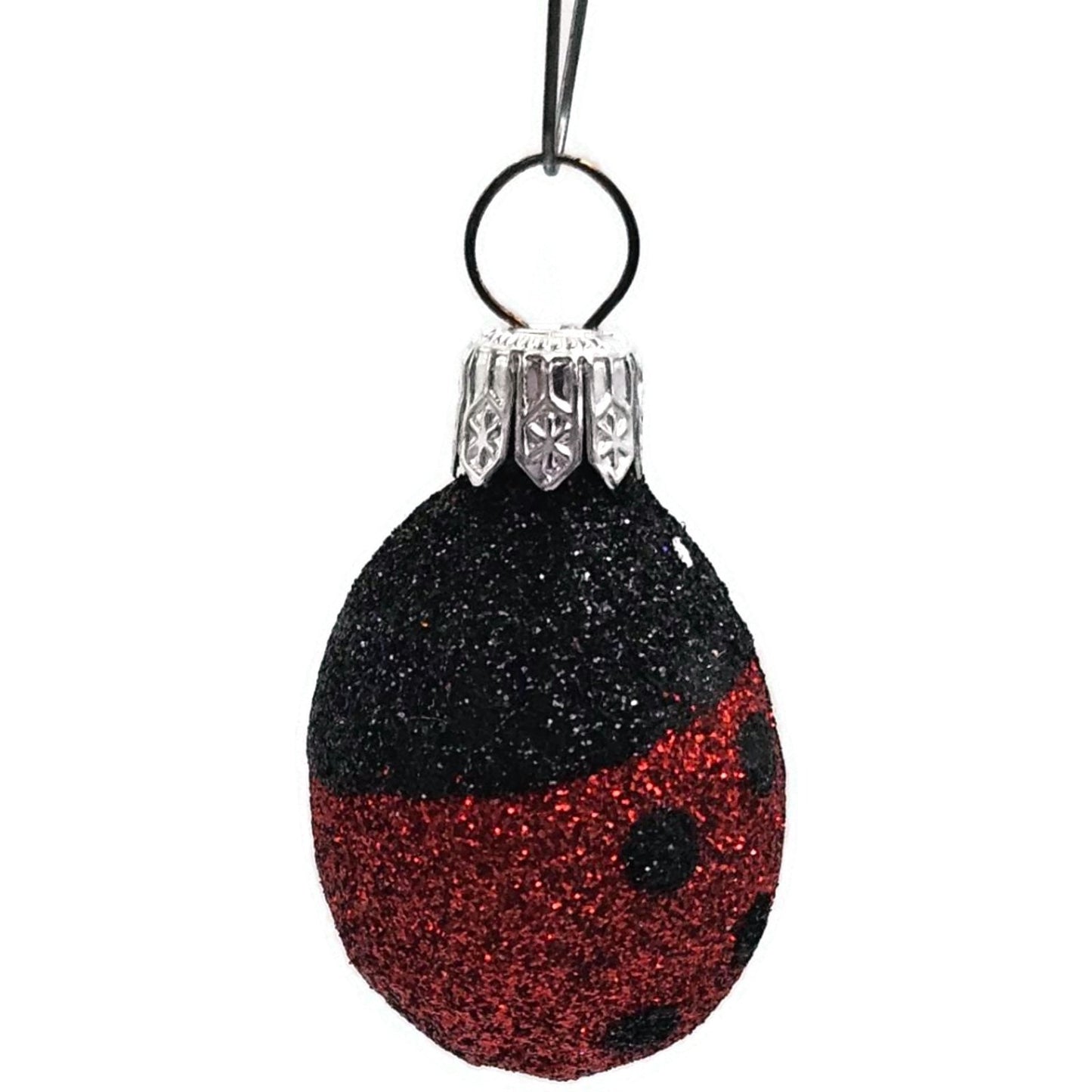 Patricia Breen Miniature Egg Ladybug Single Full Body Glass Easter Ornament 2267