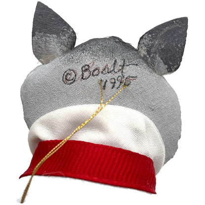 Gladys Boalt The Cat and the Fiddle Fabric Handmade Signed Christmas Ornament