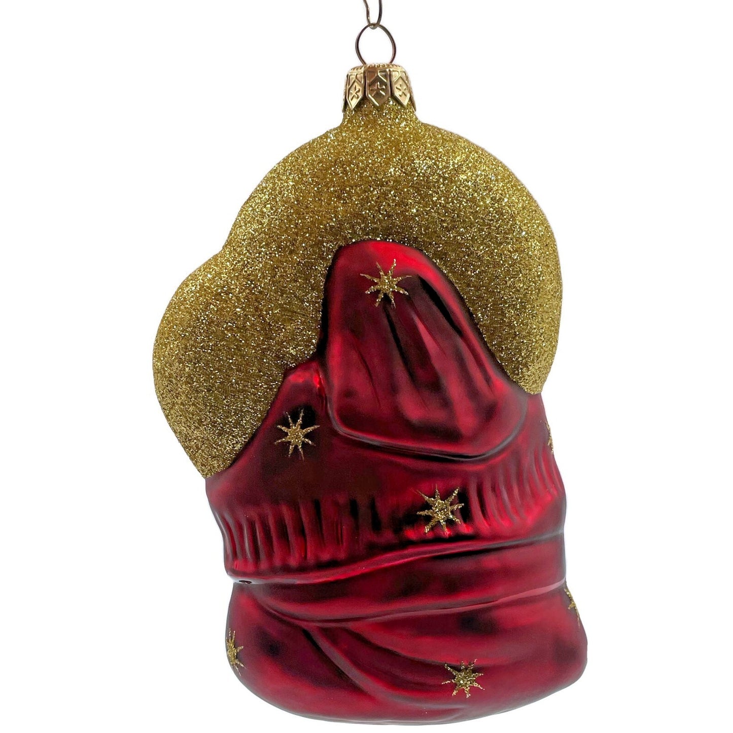 Patricia Breen Madonna of the Night Bordeaux Gold Stars Christmas Tree Ornament