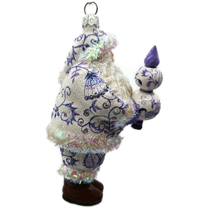 Patricia Breen Crowning Glory Chinoiserie Lavender Santa Christmas Ornament 2814