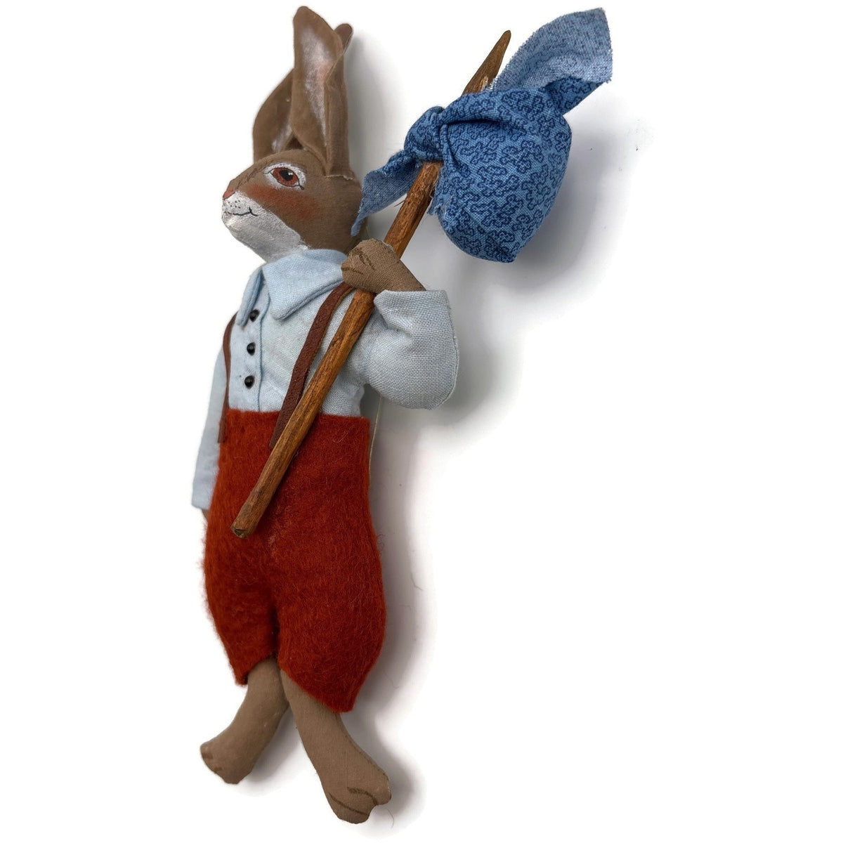 Gladys Boalt Brer Rabbit Uncle Remus Handmade Fabric Signed Christmas Ornament