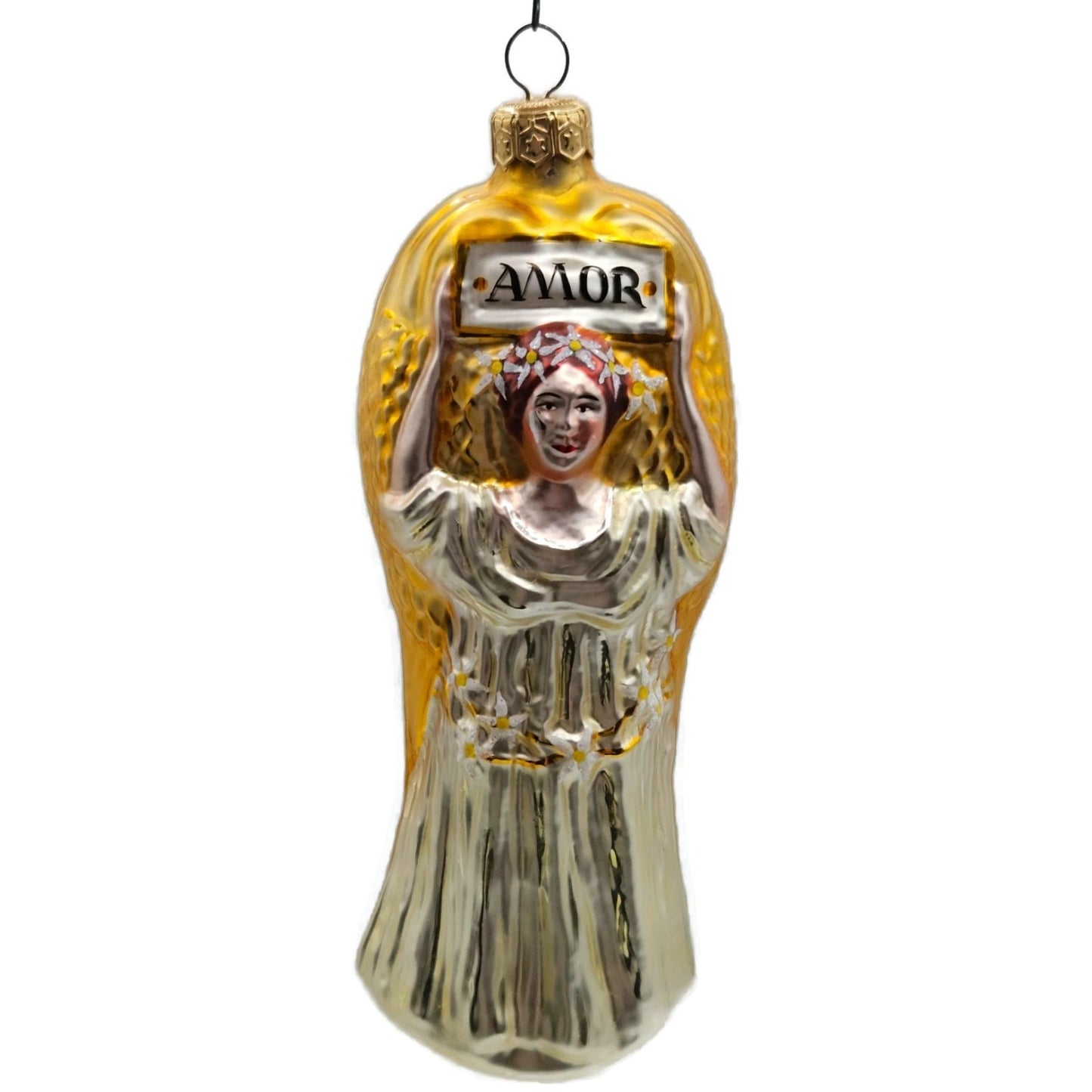 Patricia Breen Amor Angel Pearl Dress Gold Wings Christmas Tree Ornament Museum