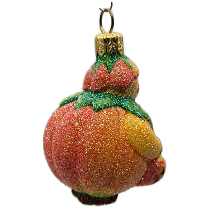 Patricia Breen Trickster Pumpkin Orange Glass Halloween Christmas Ornament 2651