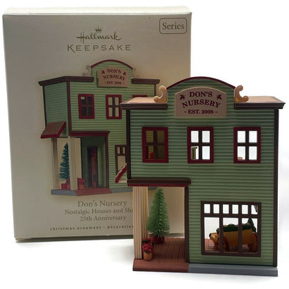 Hallmark Dons Nursery 2008 25th Anniversary Christmas Keepsake Ornament House