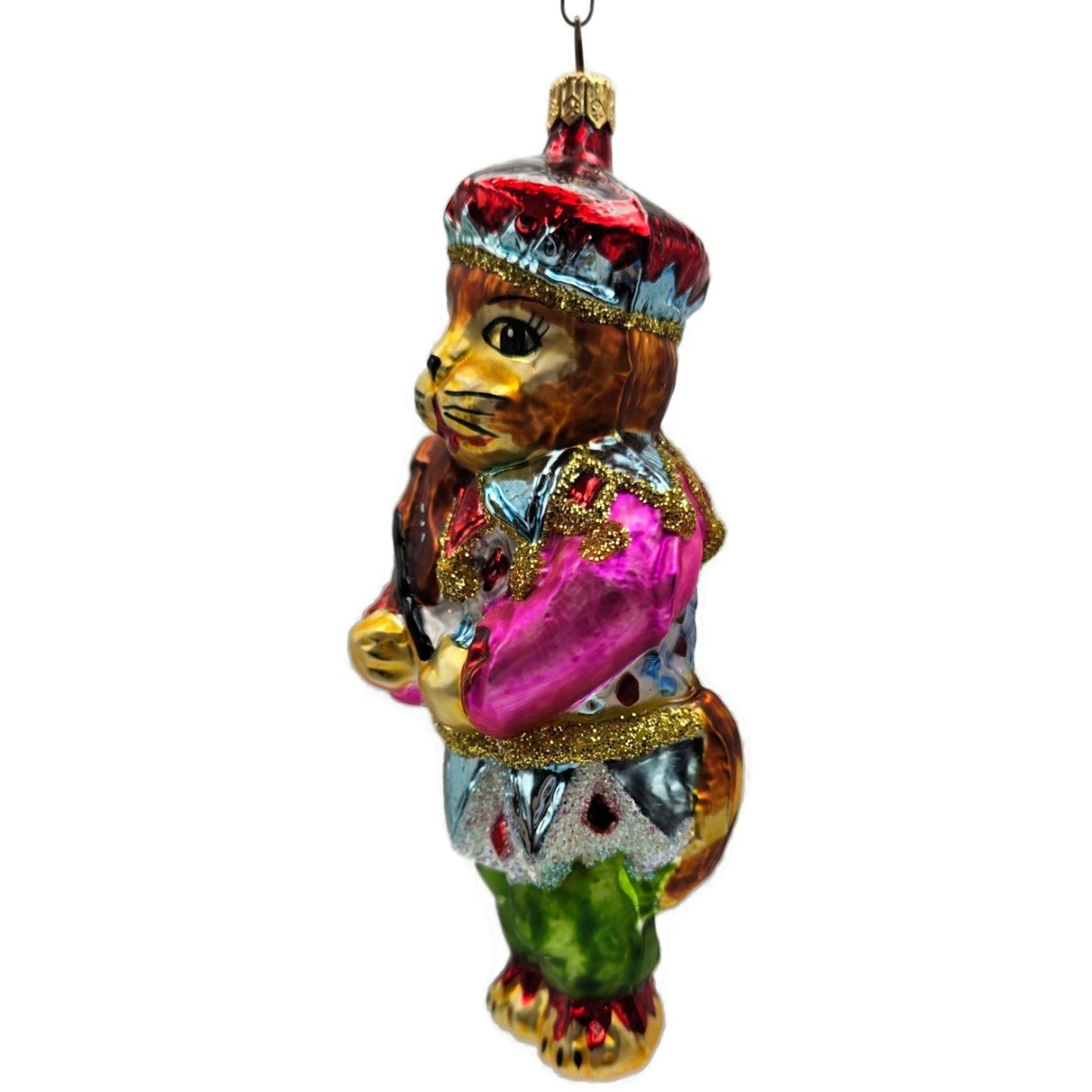 Christopher Radko Romeow Cat With Fiddle Violin Christmas Ornament 96-242-02