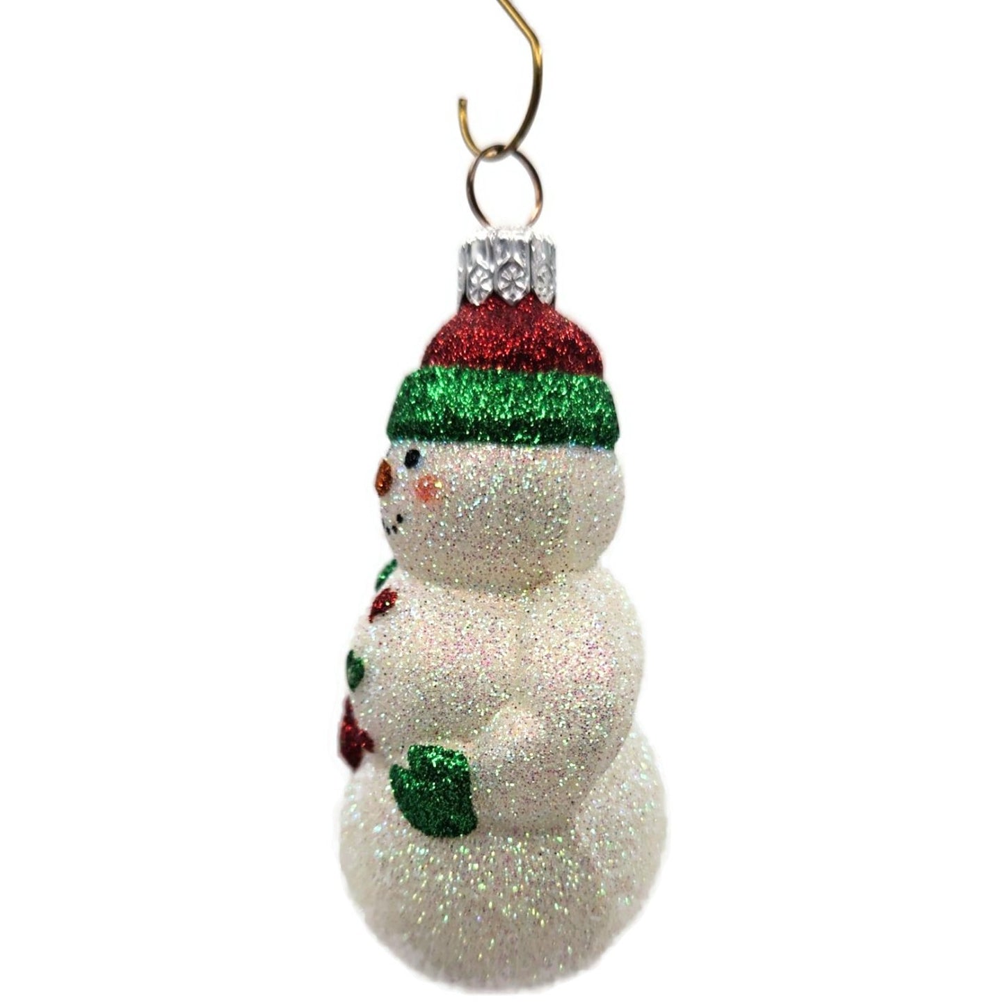 Patricia Breen Loving Snowman Green Red Hearts White Christmas Tree Ornament