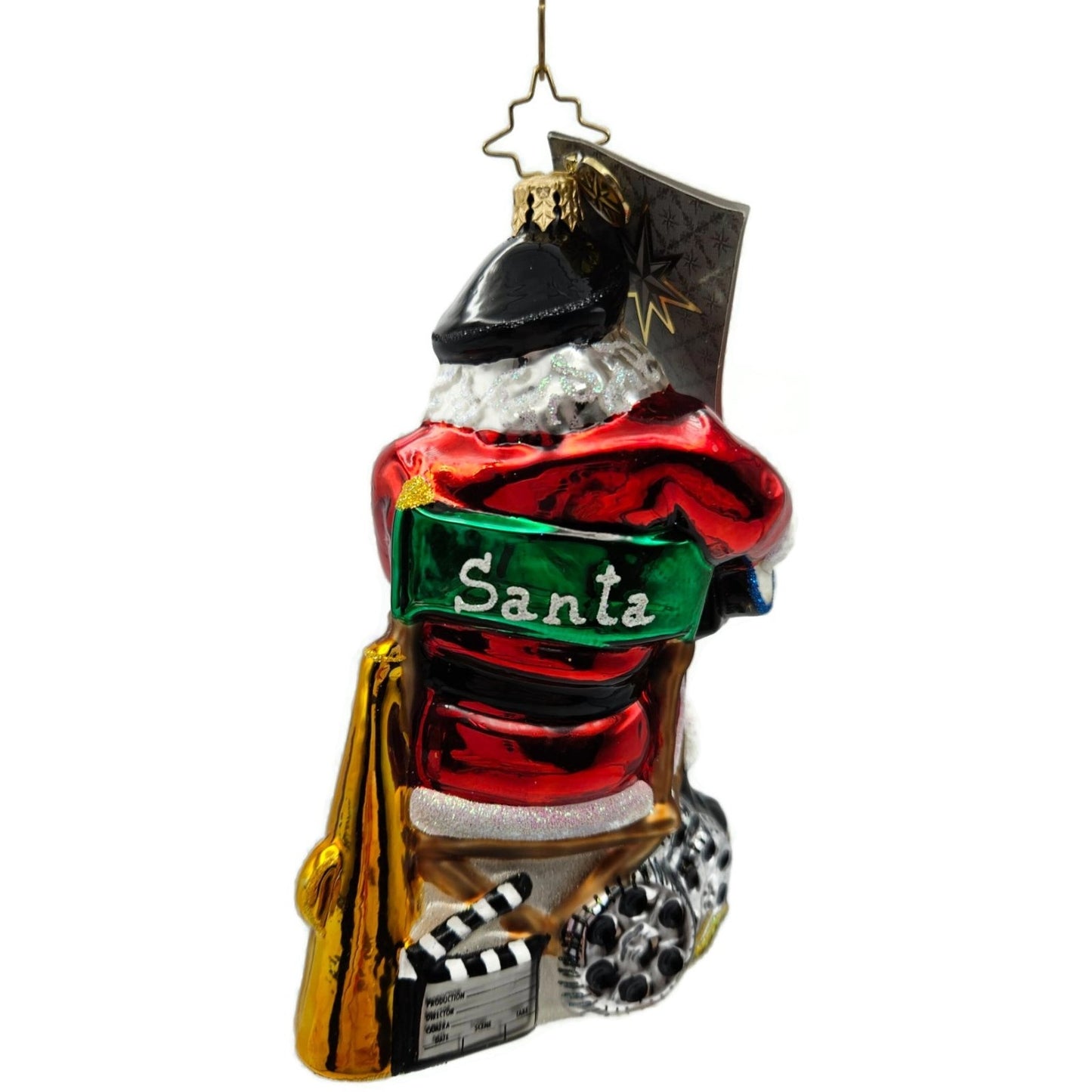 Christopher Radko Hollywood Ho Ho Ho Director Santa Christmas Ornament 1015283