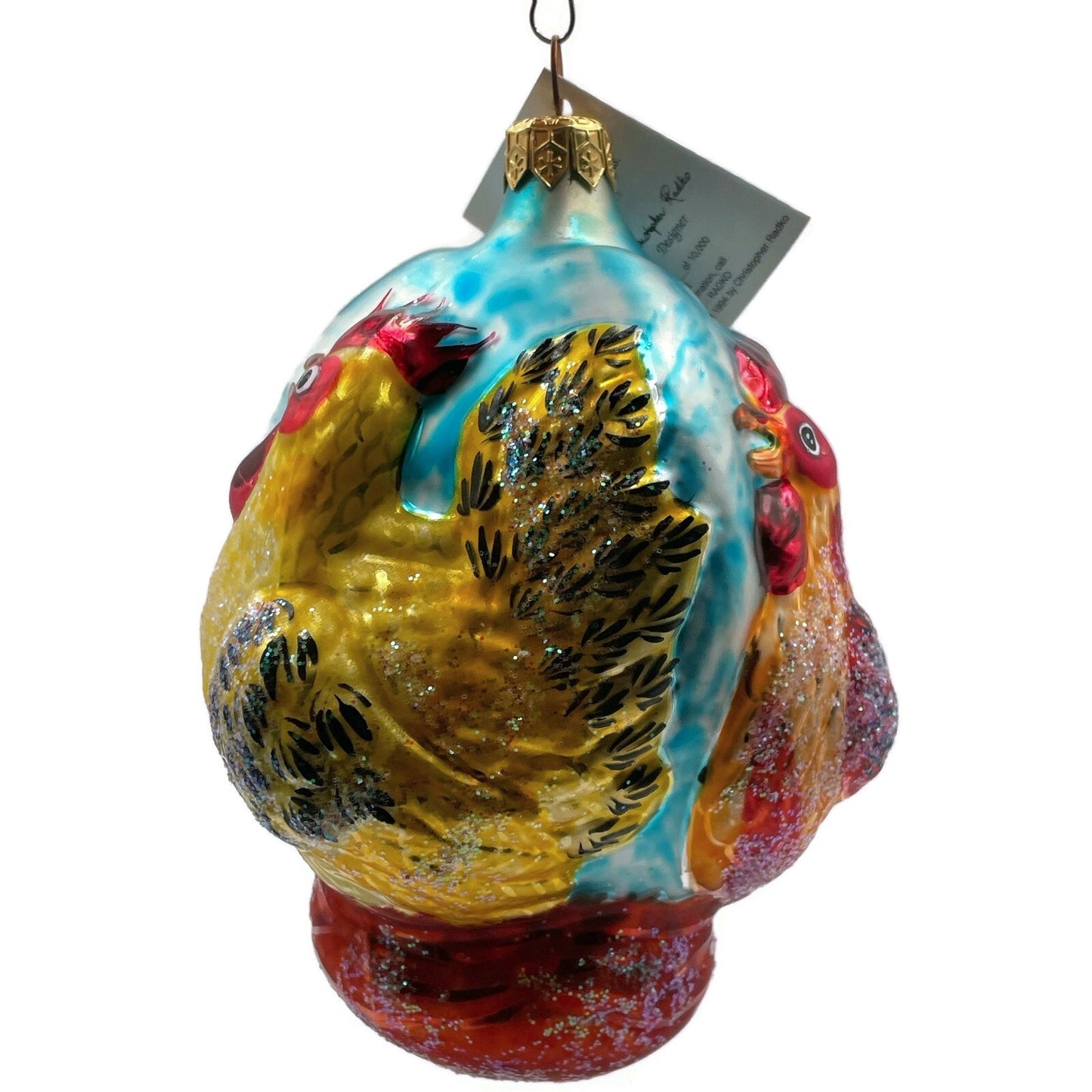 Christopher Radko Three French Hens 12 Days Of Christmas Tree Ornament