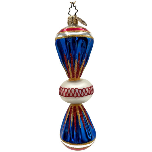 Christopher Radko Fantasia Party Pop Blue Christmas Tree Ornament 1010454