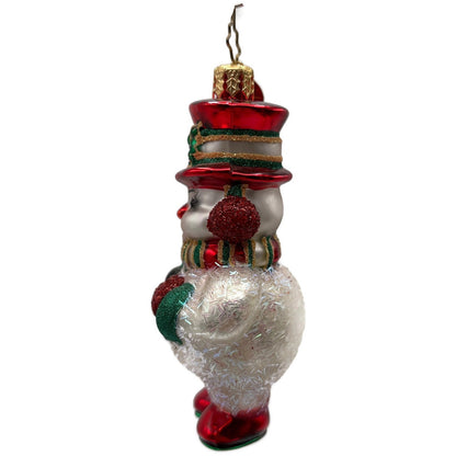 Christopher Radko Chappy O'Snow Little Gem Christmas Snowman Ornament 1014611