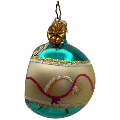 Christopher Radko Fantasia Single Reflector Floral Flare Christmas Tree Ornament