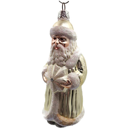 Patricia Breen Snowflake Santa Claus Pearl Glittered Christmas Tree Ornament