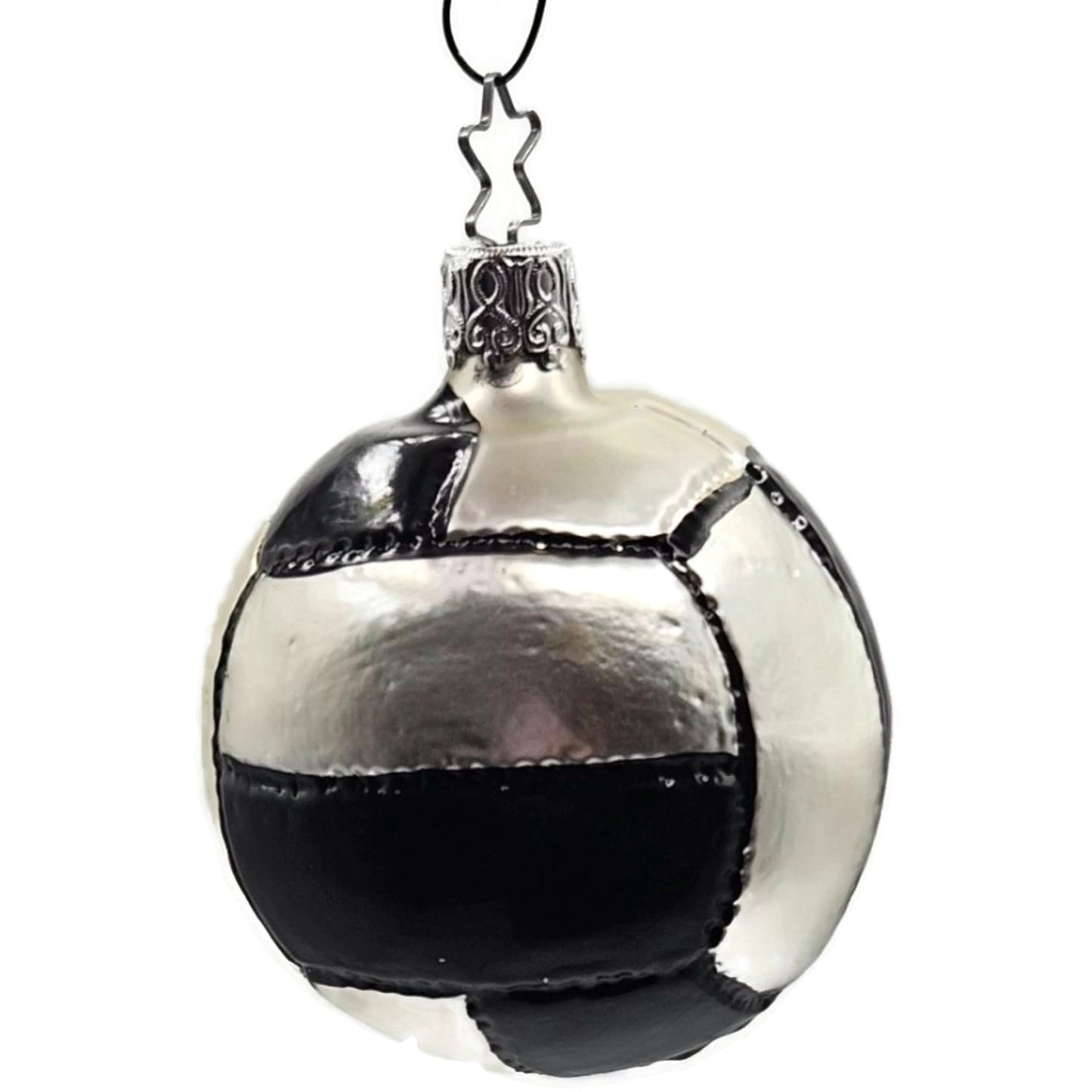 Soccer Football Face Sports Old World Christmas Tree Glass Ornament Inge Glas