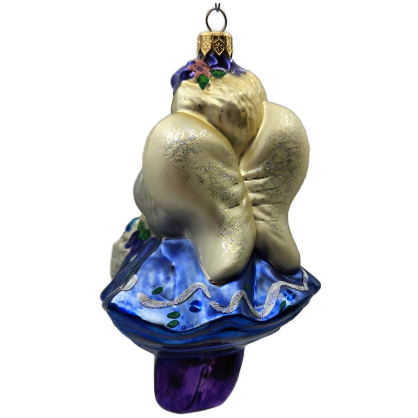 Christopher Radko Muffy Plum Fairy Bear Blue Christmas Tree Ornament 99-NAB-03