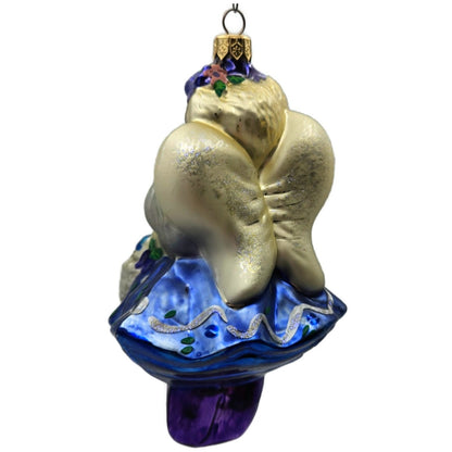 Christopher Radko Muffy Plum Fairy Bear Blue Christmas Tree Ornament 99-NAB-03