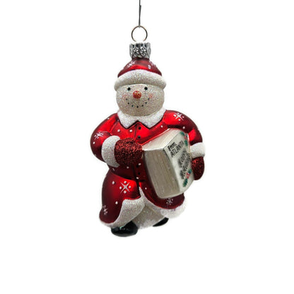 Patricia Breen Special Delivery Red Atlanta Snowman Christmas Tree Ornament