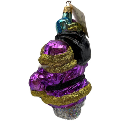 Larry Fraga A Sack Full of Goodies Santa Glitter Series Christmas Tree Ornament