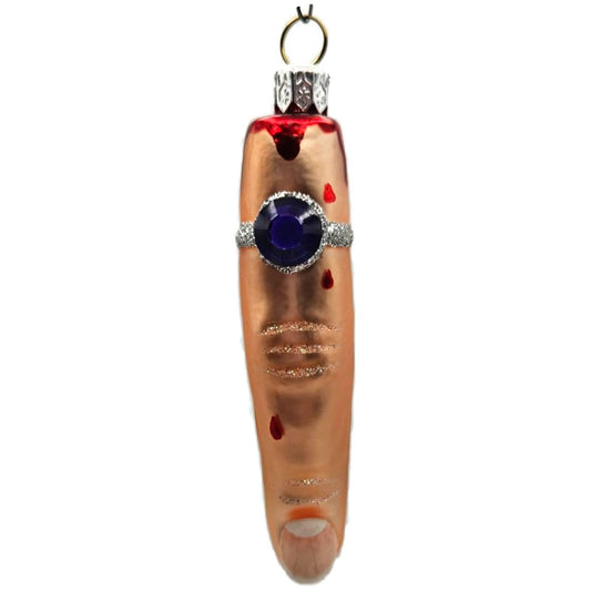 Patricia Breen Halloween Lady Finger French Manicure Purple Christmas Ornament