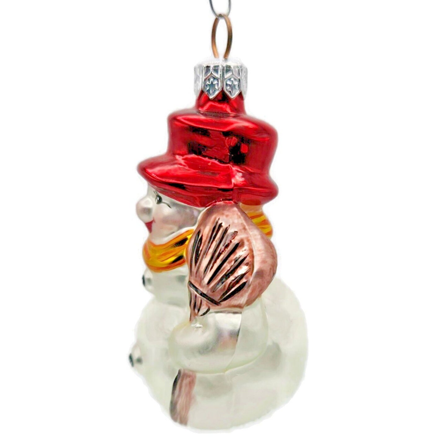 Christopher Radko Littlest Snowman Red Hat Glass Christmas Ornament 92-067-0