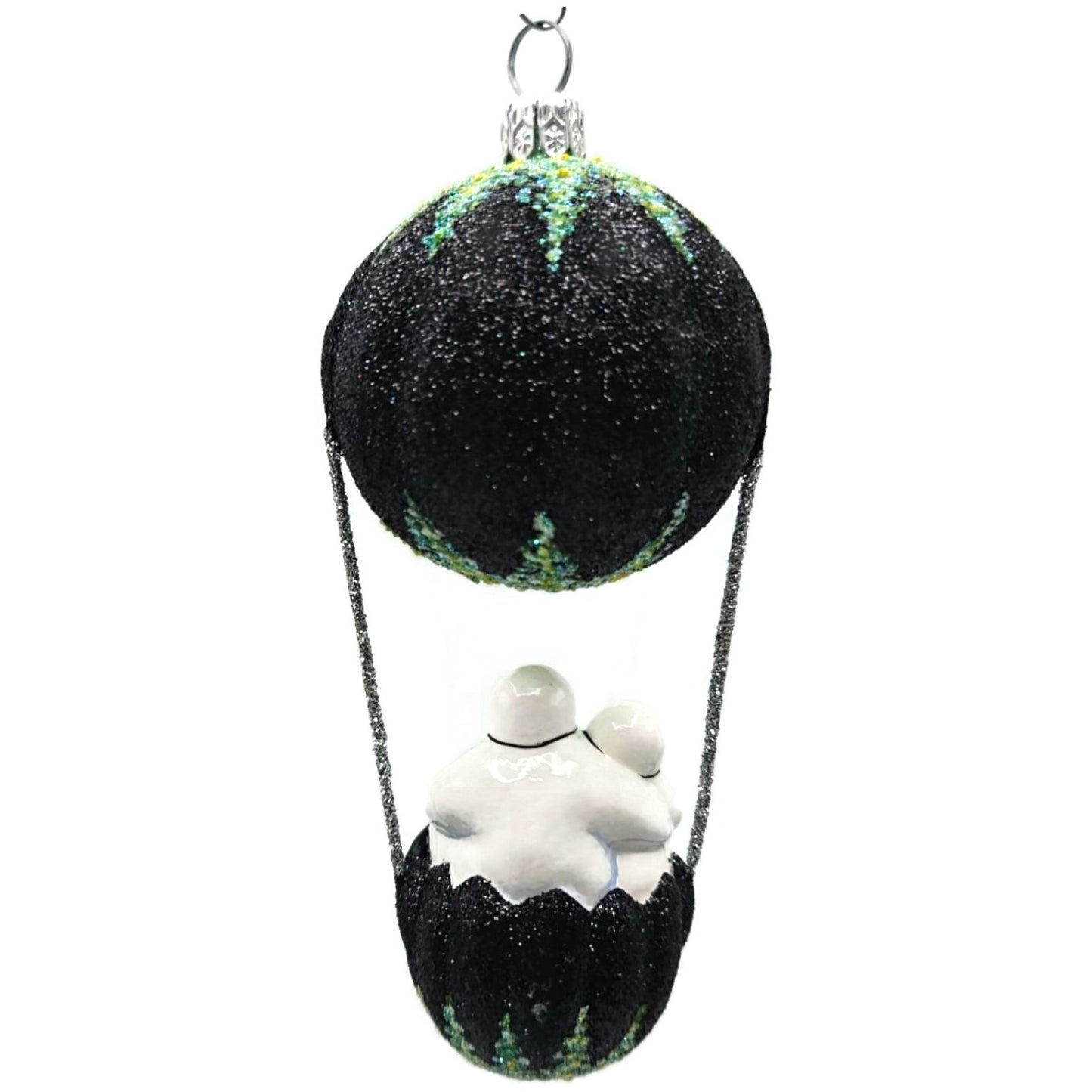 Patricia Breen Sweet Seekers Black Pumpkin Ghost Bat Halloween Tree Ornament